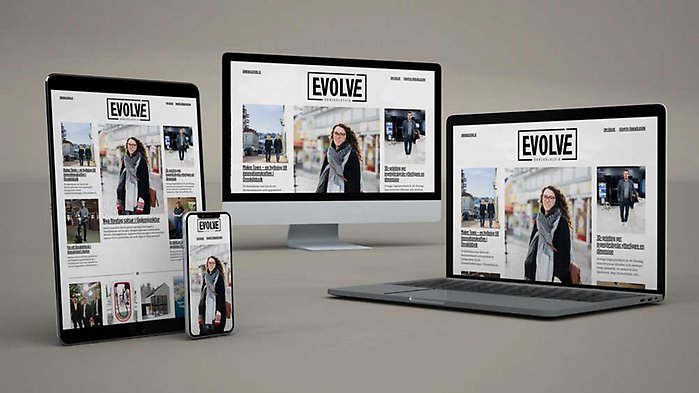 Bild från webben på det nya webbmagasinet Evolve.